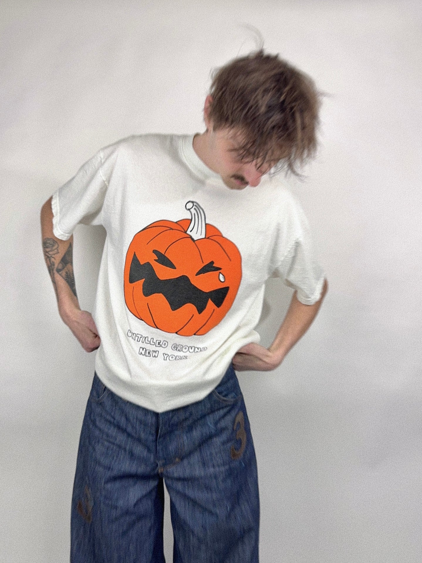 “PUMPKINTEARS” Tee (Off-White)