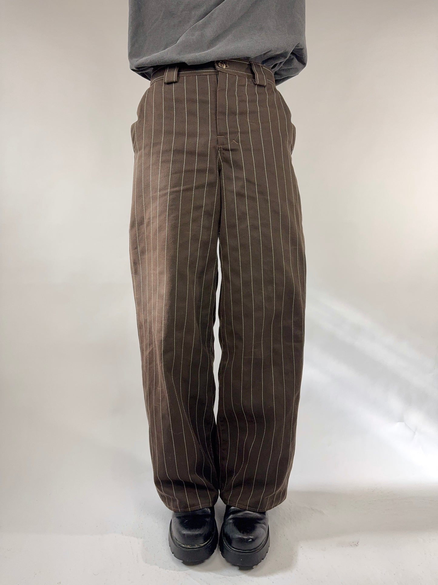 “PINSTRIPE” Trouser (Vintage Brown)