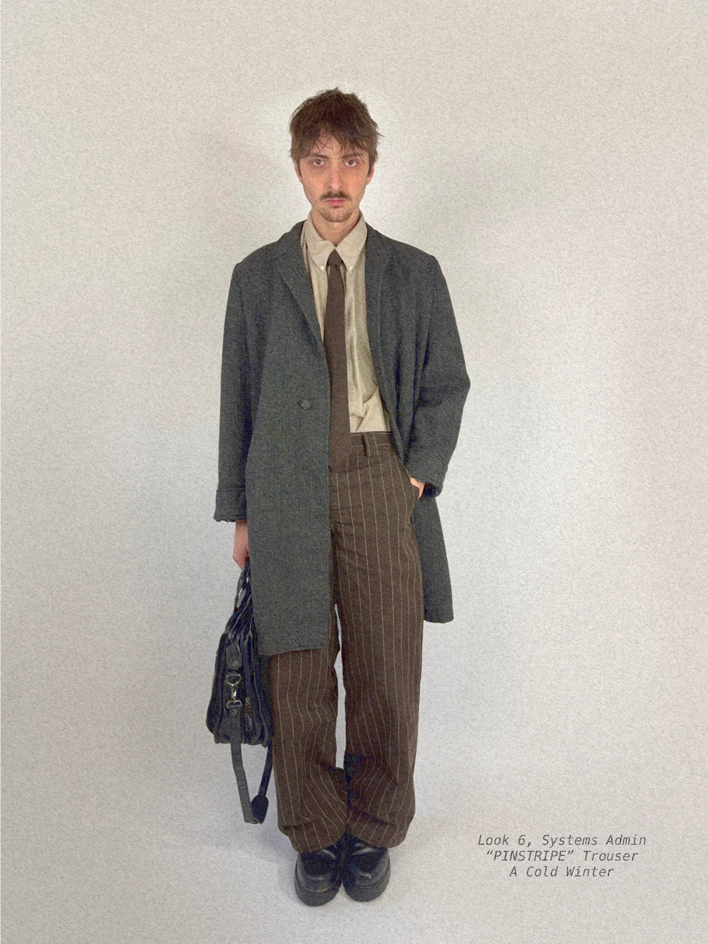 “PINSTRIPE” Trouser (Vintage Brown)