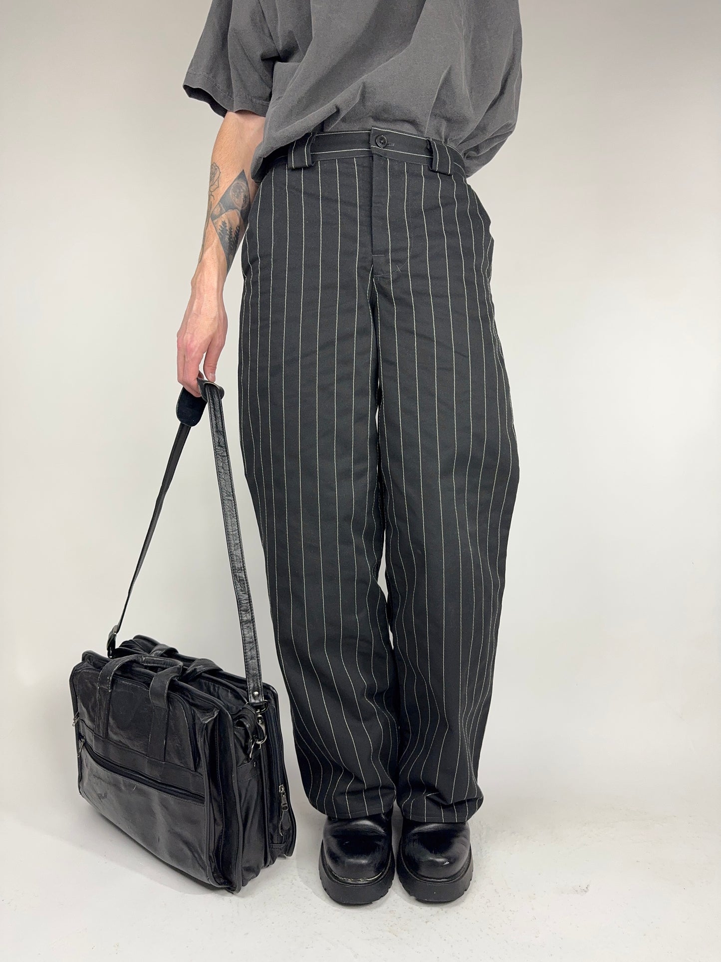 “PINSTRIPE” Trouser (Black)