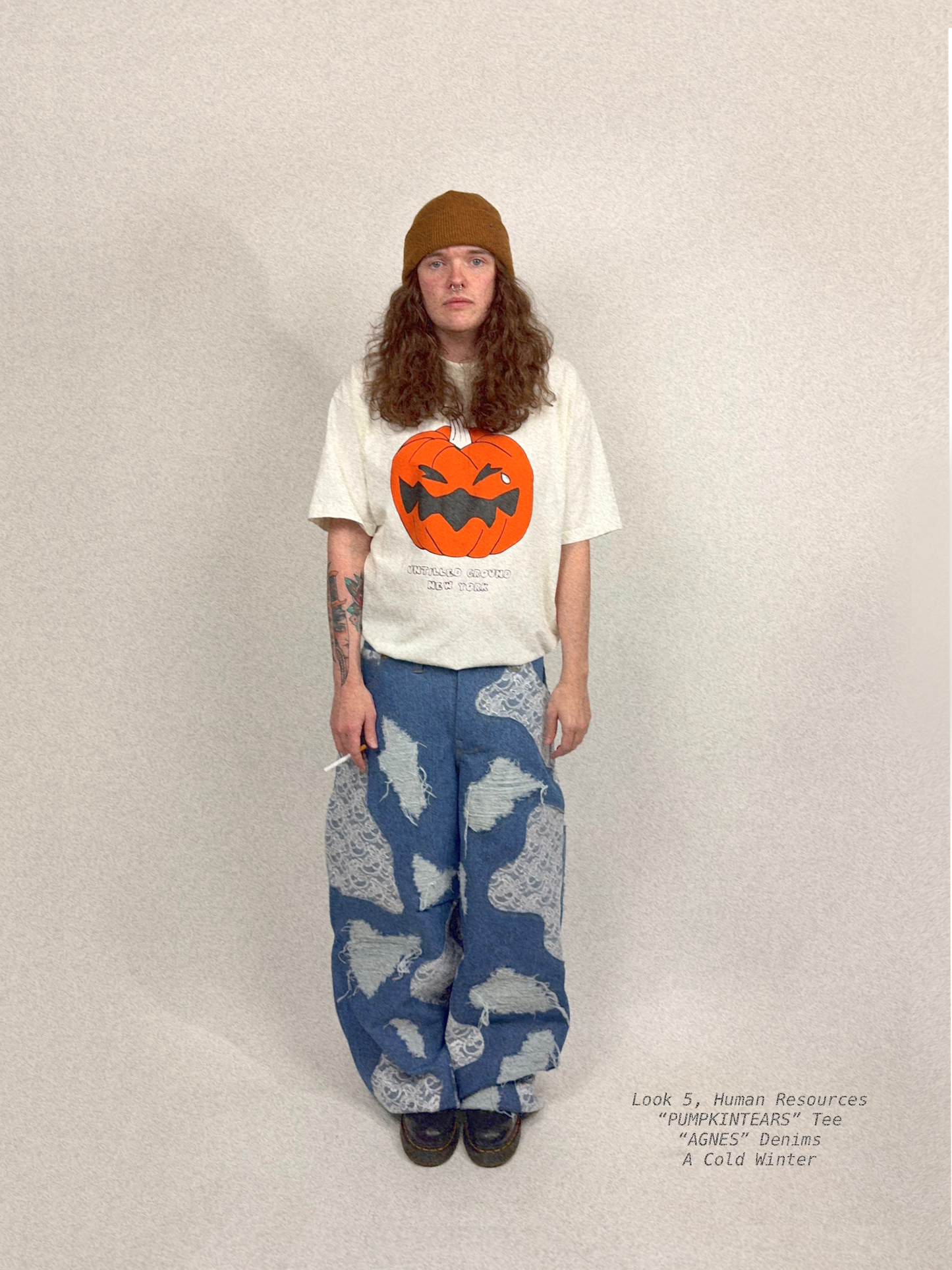 “PUMPKINTEARS” Tee (Off-White)